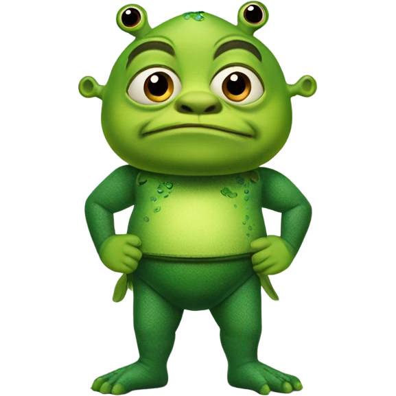 shrek in a frog costume emoji