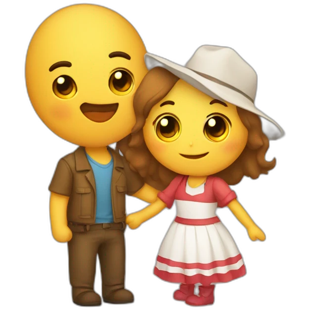 Abrazo ente amigo y amiga emoji
