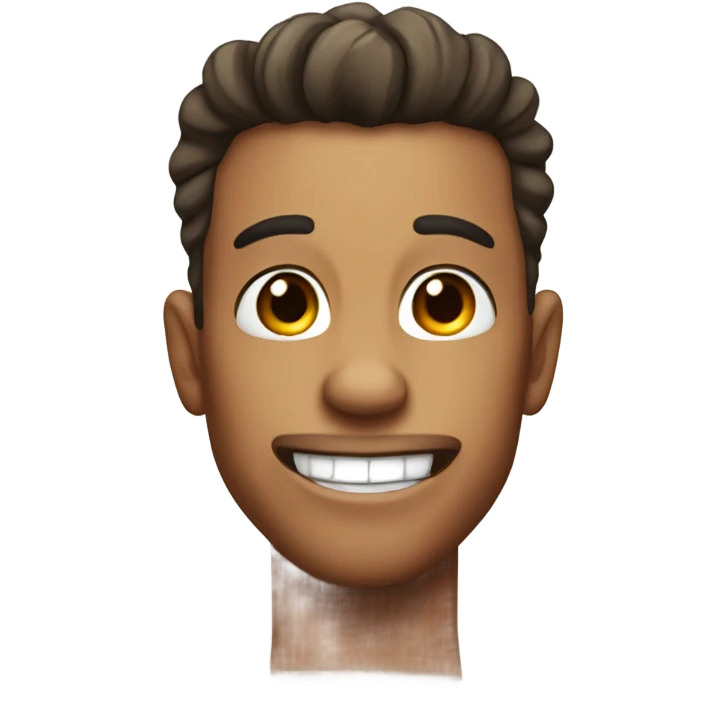 Buff attractive male biting his lip and winking emoji