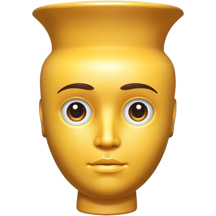 Vase human head  emoji