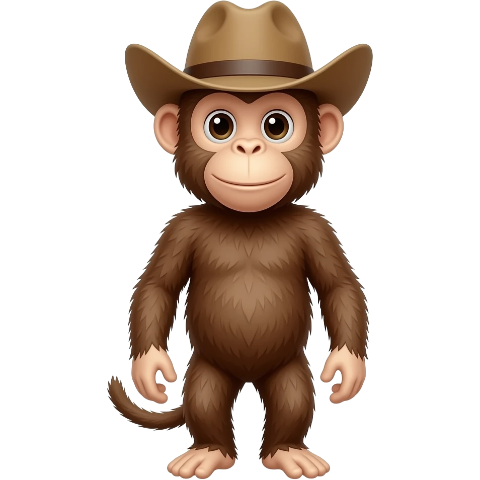 make a monkey emoji make  him have cowboy aht emoji