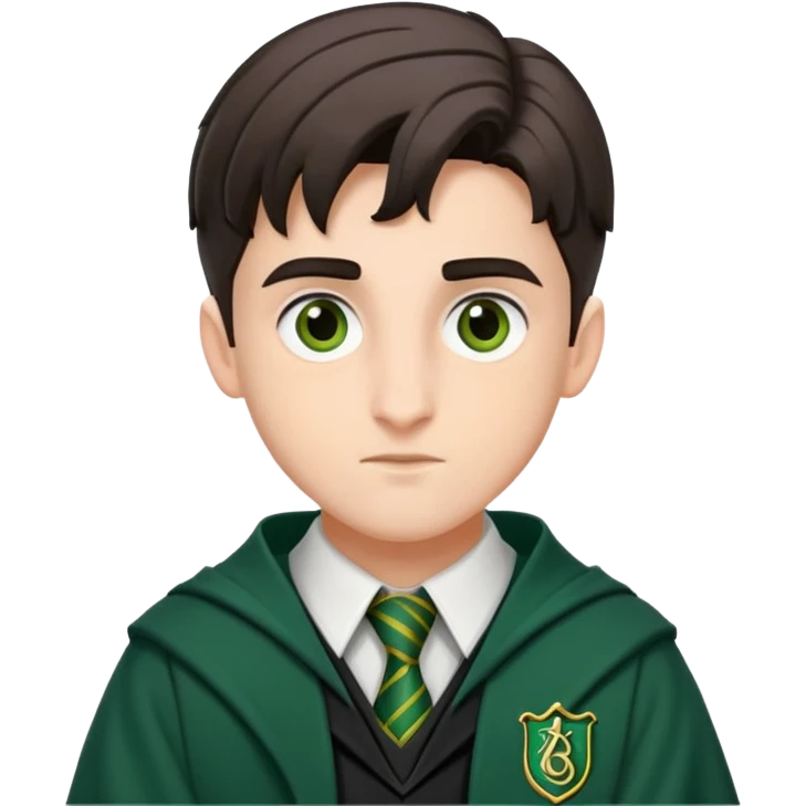 lorenzo zurzolo is Theodore Nott in harry potter, wear hogwarts slytherin uniform emoji