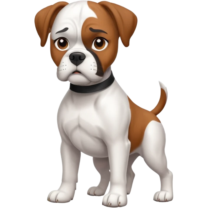 White boxer dog emoji