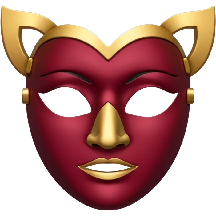 Burgundy mask emoji