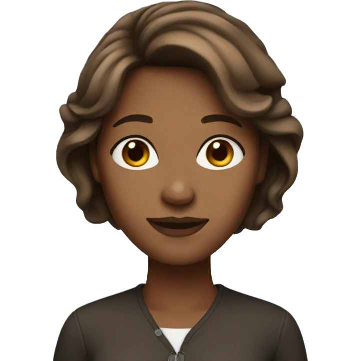Woman with brown hair  emoji