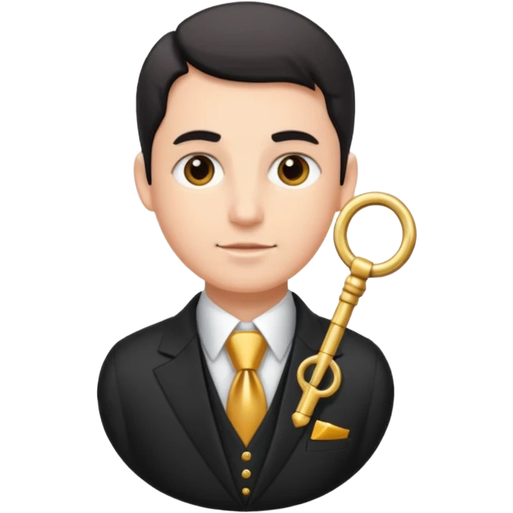 Official with Clusters of Keys Around Their Necks emoji