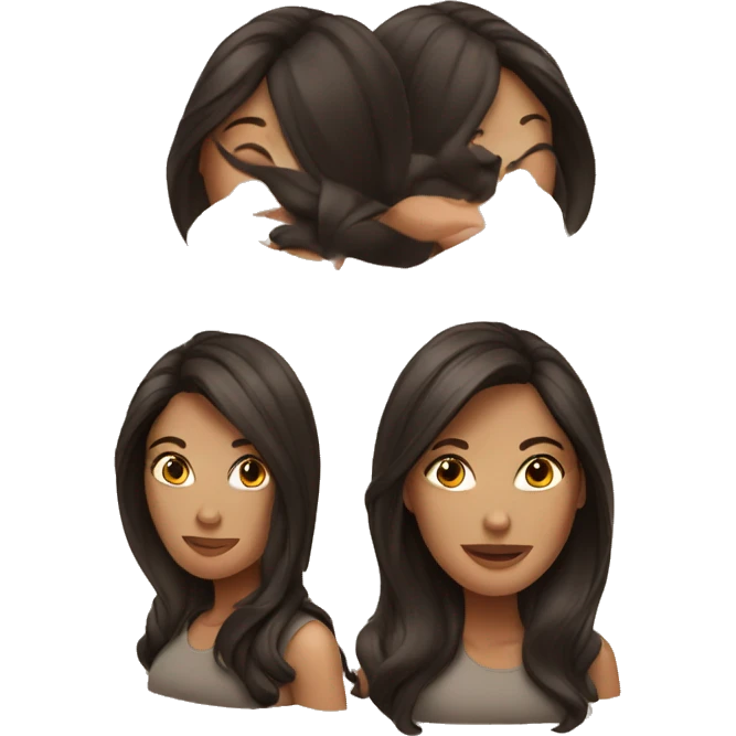 Brunette woman emoji