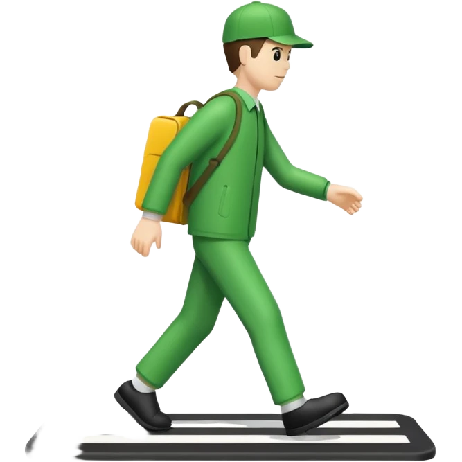 Crosswalk Light icon , Green walking man. emoji