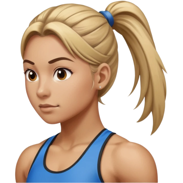 athlete woman with ponytail emoji