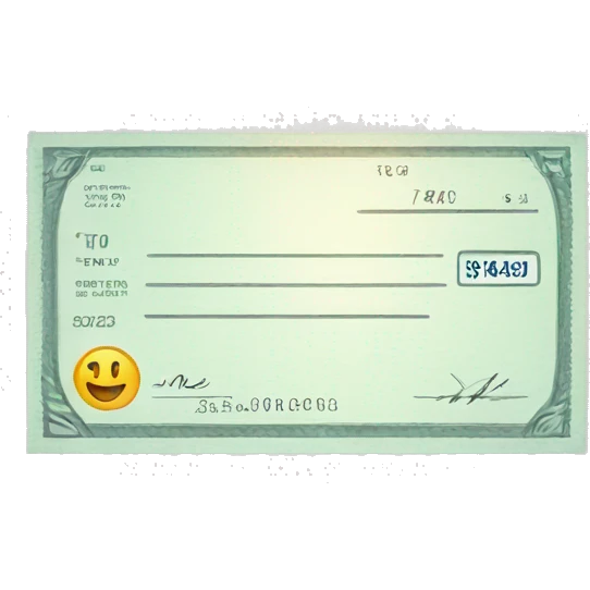 Bank check emoji