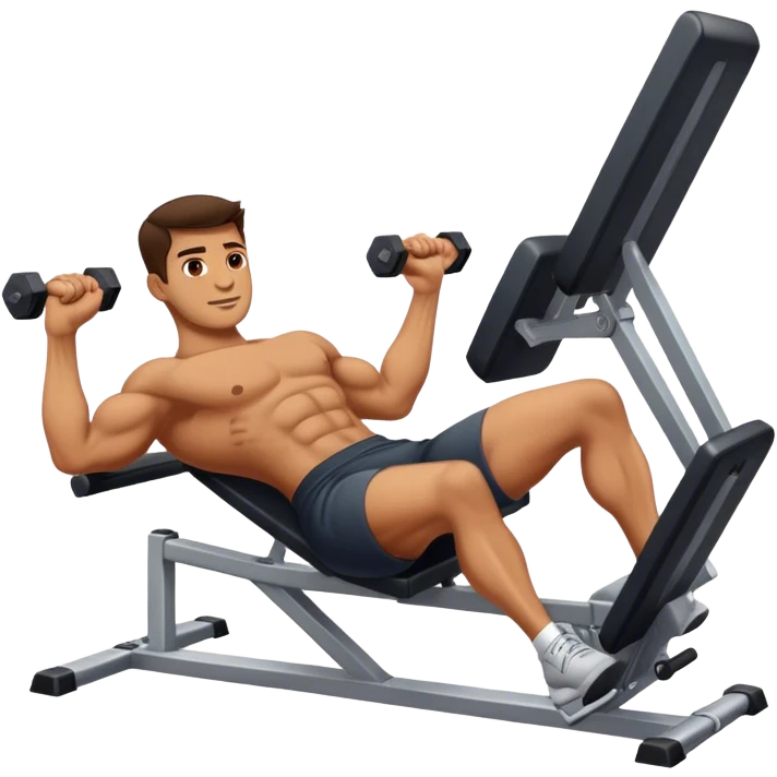 a guy doing leg-press emoji