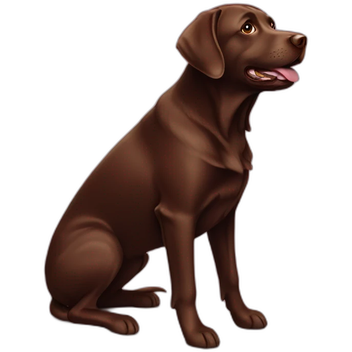chocolate labrador  emoji
