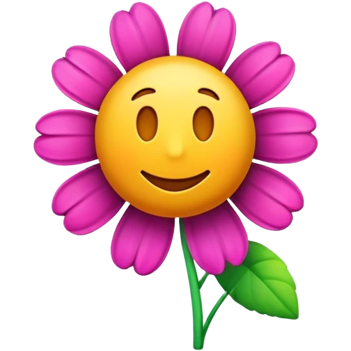 generate realistic flower in 3d emoji style emoji