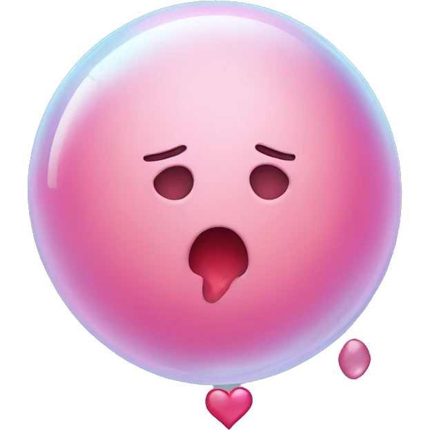 bubble with human heart emoji