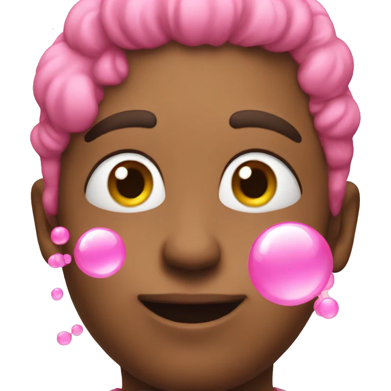 Pink bubbles emoji