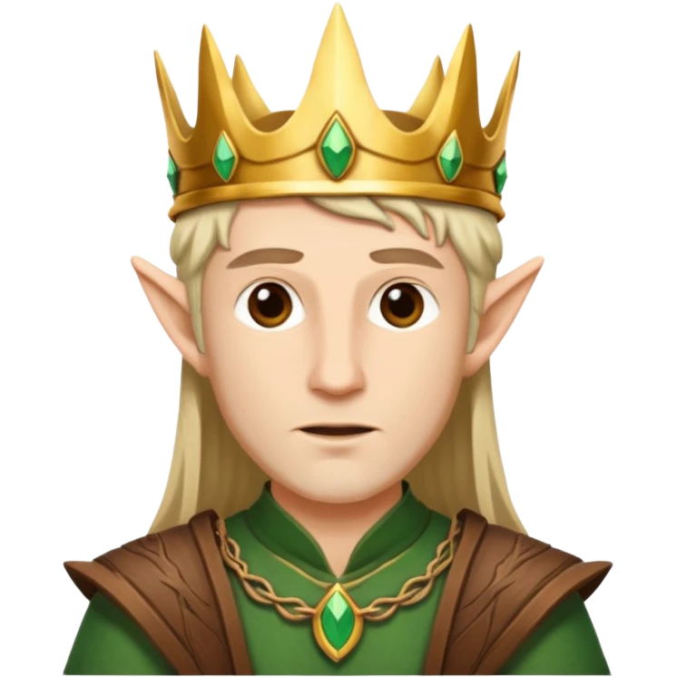 Elven King wooden crowen emoji