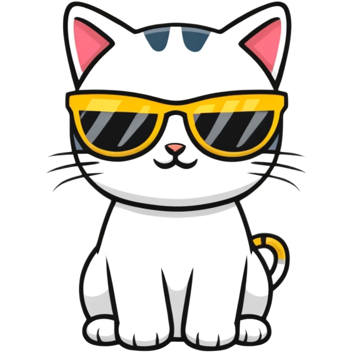 Cat with sunglasses emoji