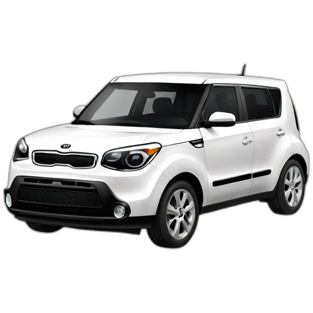 Ryan gosling driving a White Kia Soul emoji