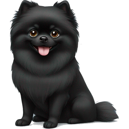 “Black Pomeranian Spitz” emoji