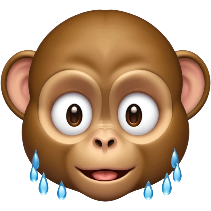monkey crying, big tears emoji