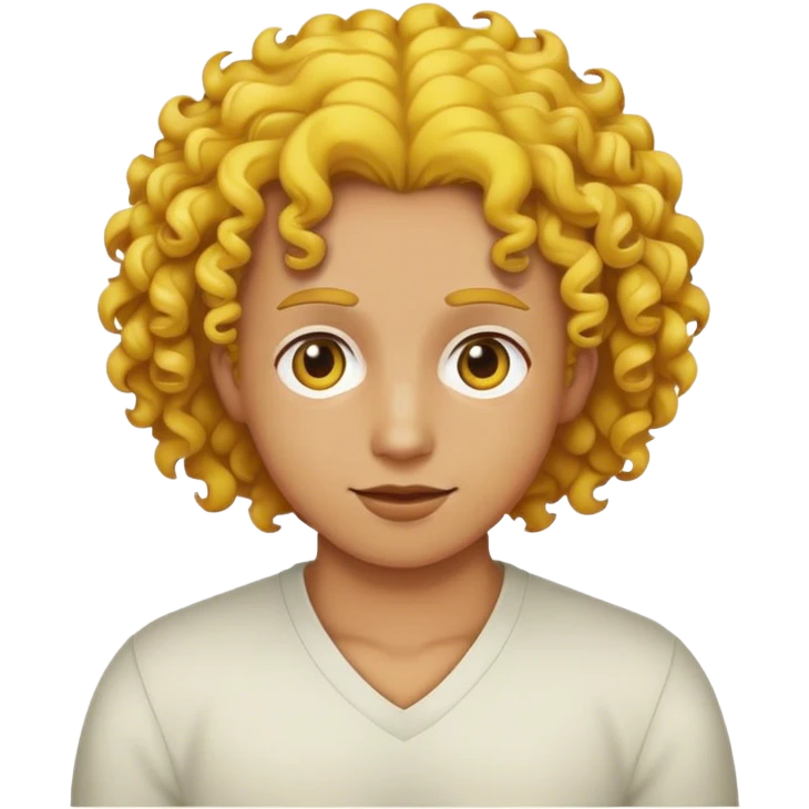  yellow curly emoji