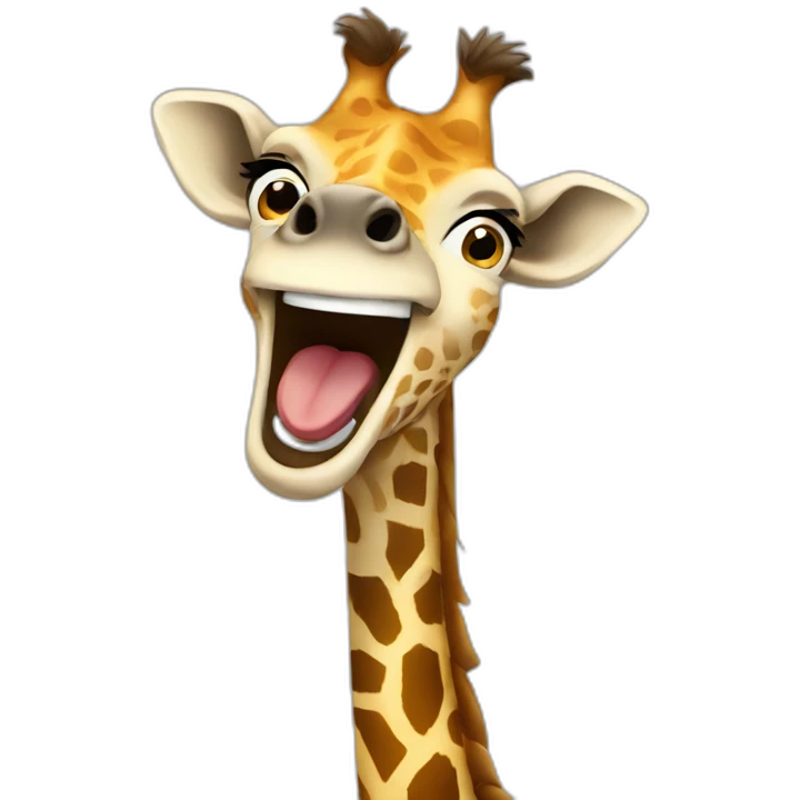 giraffe laugh emoji