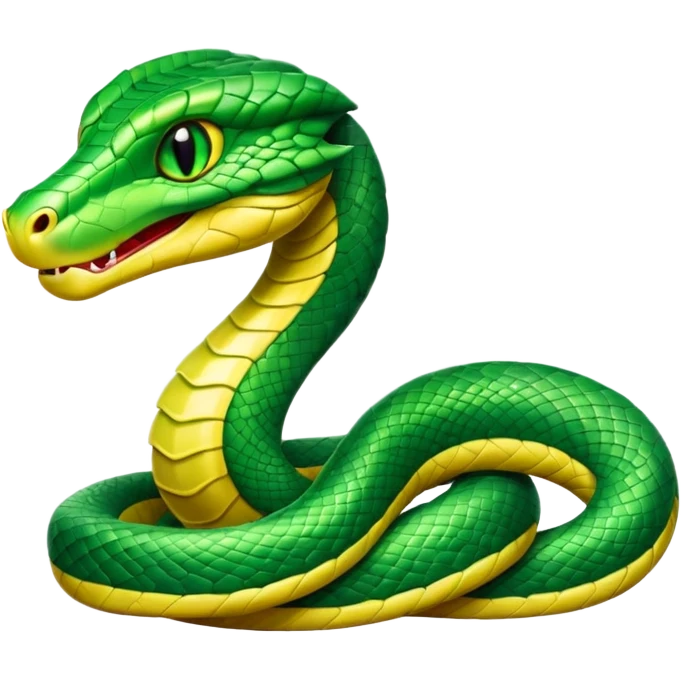 green viper cute emoji