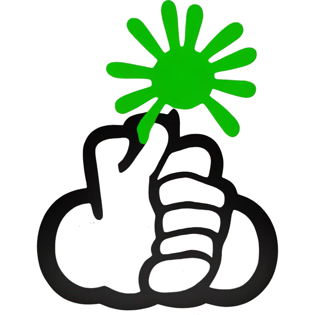 icq logo with salute emoji