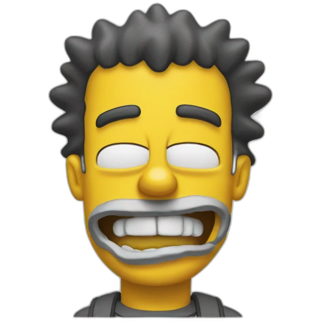 Bart Simpson rigolant emoji