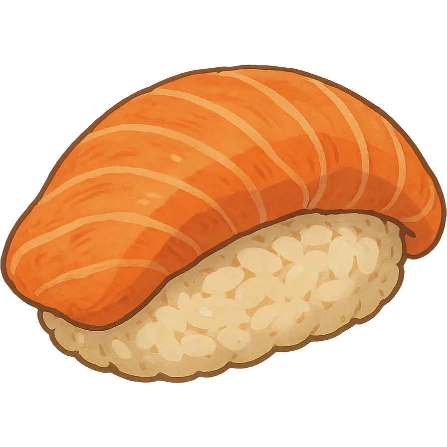 sushi, ghibli style emoji
