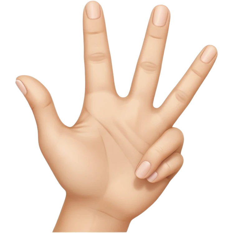 A hand resembling 👆, with the hand entering the frame from the bottom right and pointing diagonally up and left, with the thumb and index finger open and the back of the hand facing the camera. emoji