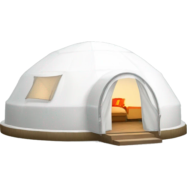 White Glamping Dome Party Igloo Tent emoji