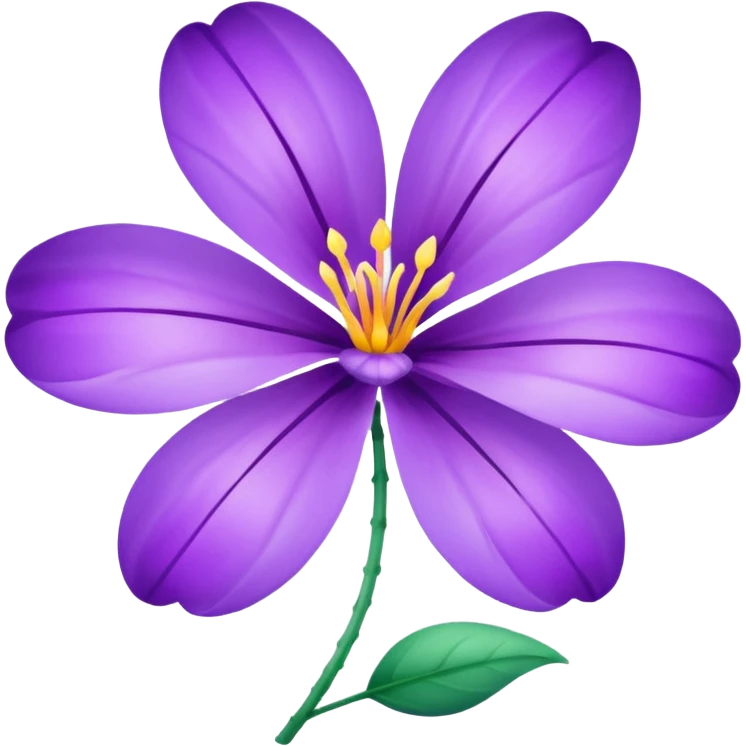 REALISTIC PURPLE LONG STEAM FLOWER emoji