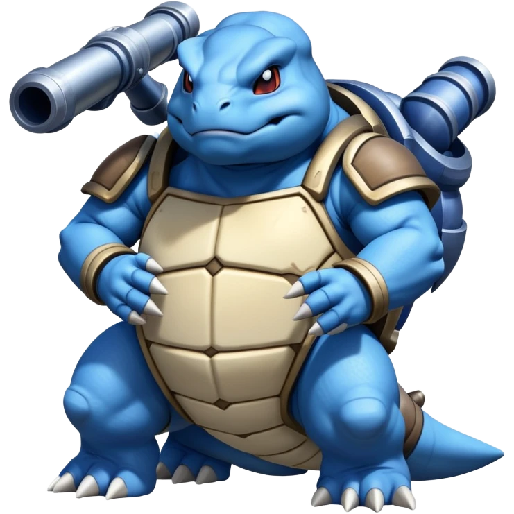 Blastoise with large cannons on its back emoji