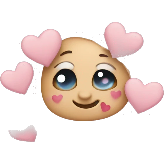 aww face with hearts emoji
