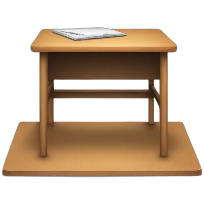 student desk seen from the front emoji