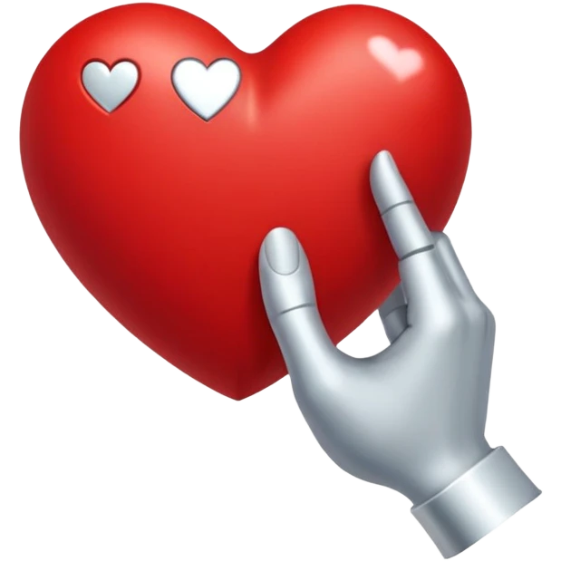 Un esqueleto que con la mano izquierda apunta a un corazón con un tridente emoji