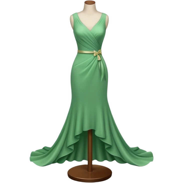 dress mannequin with green dresss emoji