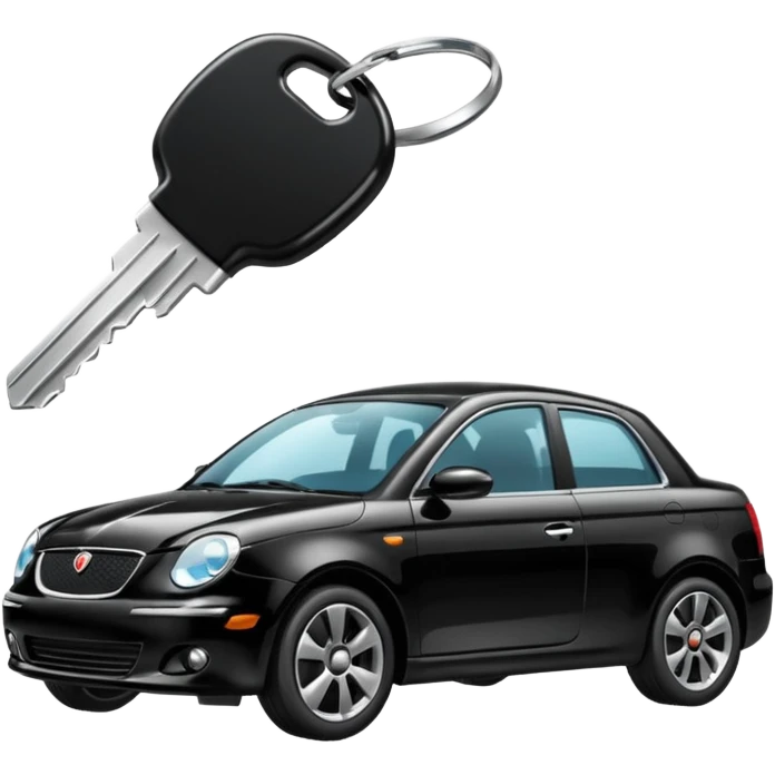 car keys and a car emoji