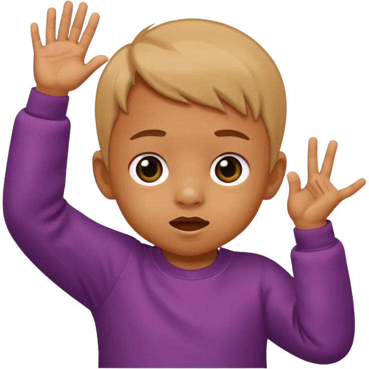 Baby doing a dab emoji