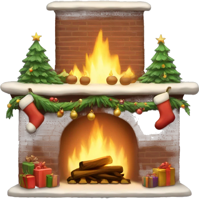 Christmas fireplace emoji