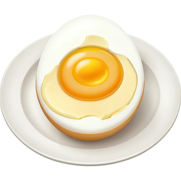 2 Boil egg cut in a plate emoji