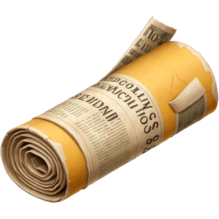rolled up newspaper emoji