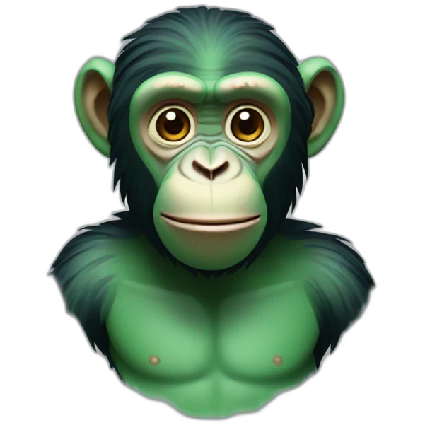 green chimpanzee emoji
