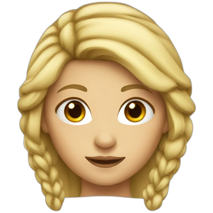 Blond female viking emoji
