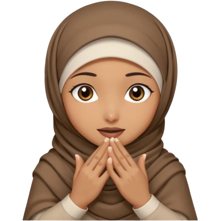 Hijabi girl sitting.     head covered
hands pulling the fabric in
shy-but-dramatic energy
“no cameras pls” but in a cute way
soft + mysterious vibe emoji