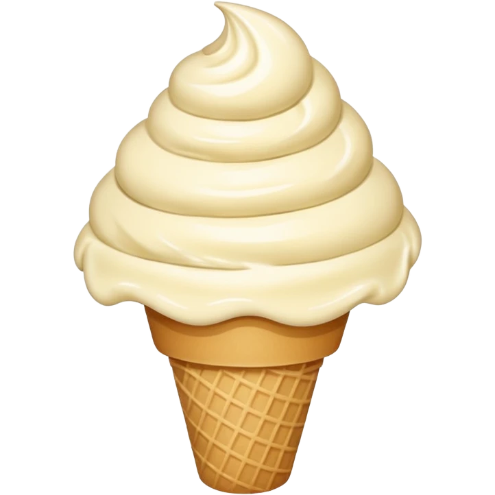 shy vanilla ice cream with a swirl emoji