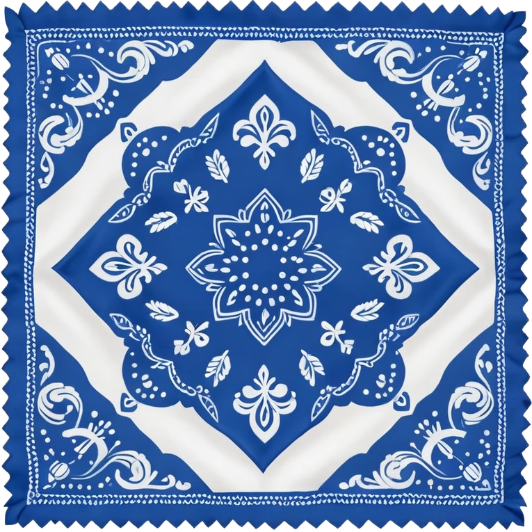 unfolded blue bandana emoji