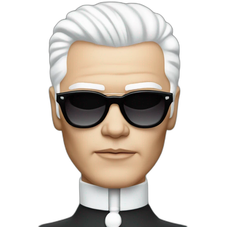 Visage Karl Lagerfeld emoji