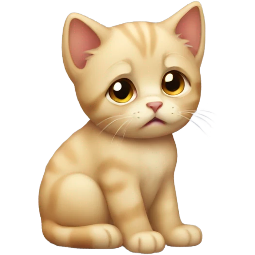 Sad kitten emoji